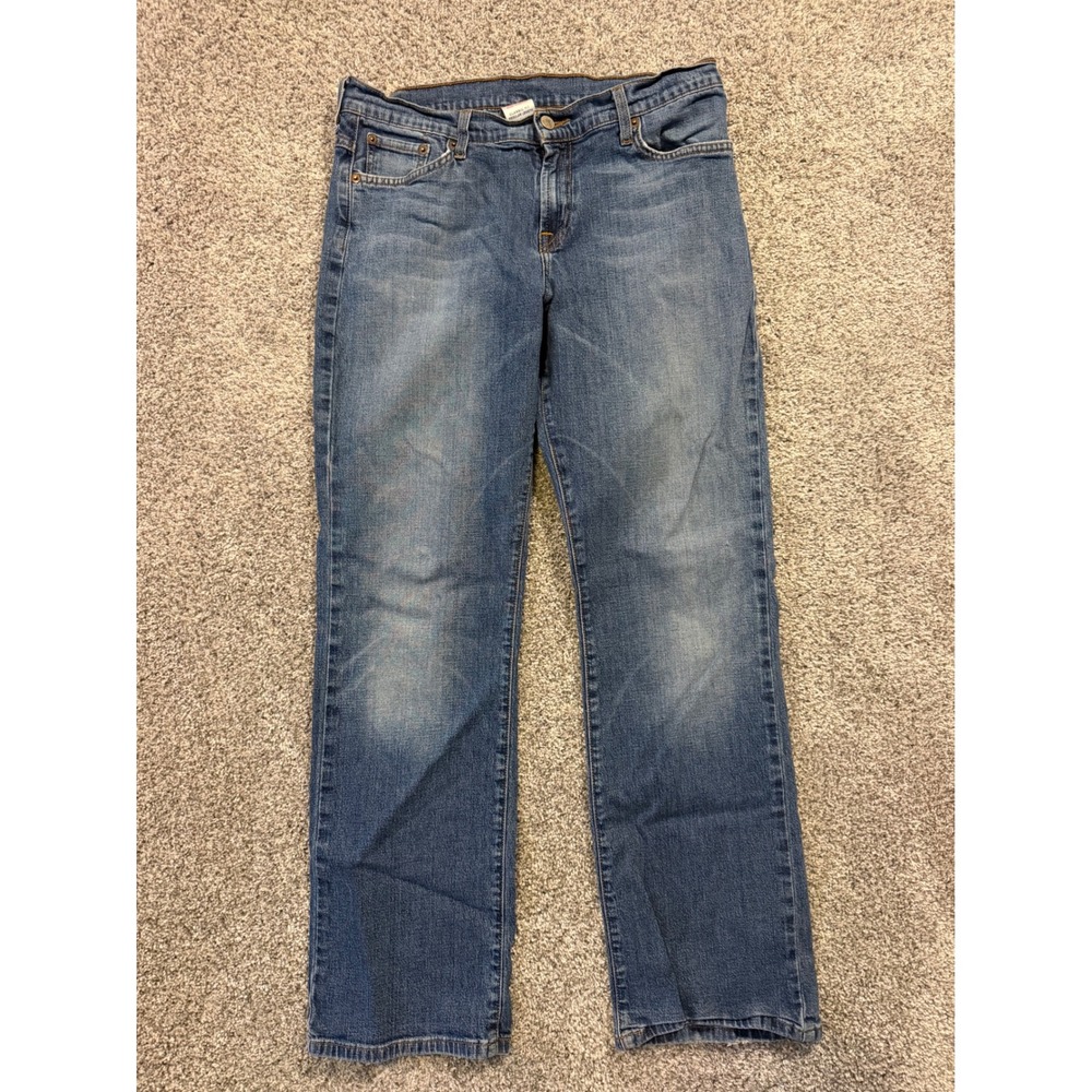 Lucky Brand Jeans Womens 31 Blue Classic Fit Straight Leg Stretch Dungarees *
